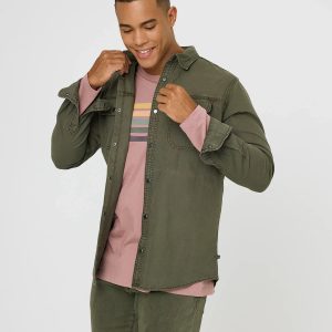 Camisa Manga Larga Caqui - Balthasar